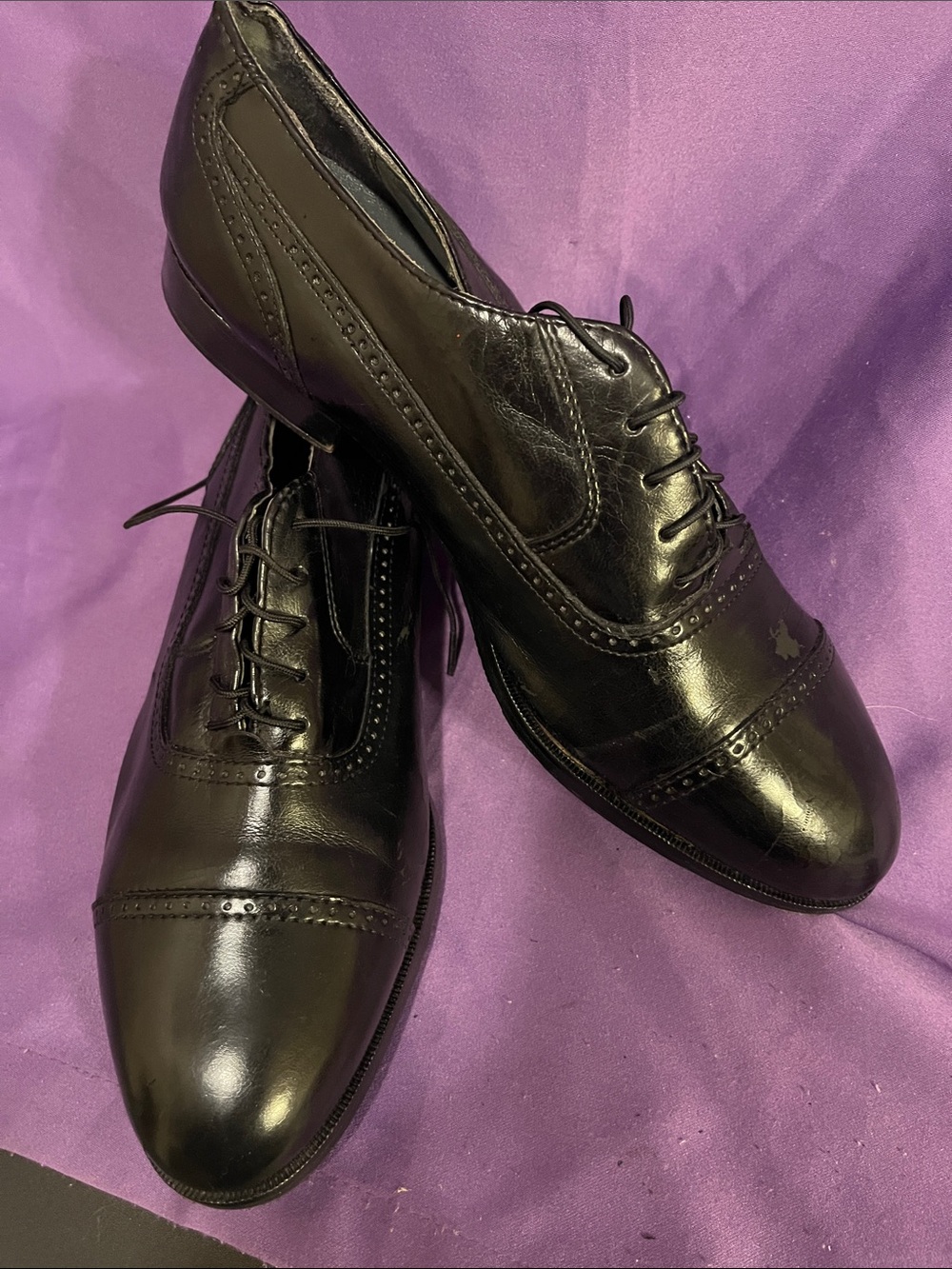 Nunn Bush Black Cap-Toe Oxford Dress Shoes